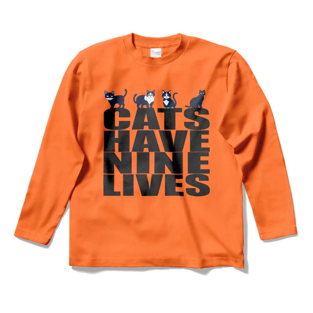Cats have nine lives #002_ロングスリーブTシャツ
