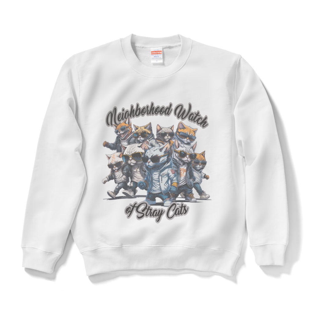 Neighborhood Watch of Stray Cats #001_スウェット(白)