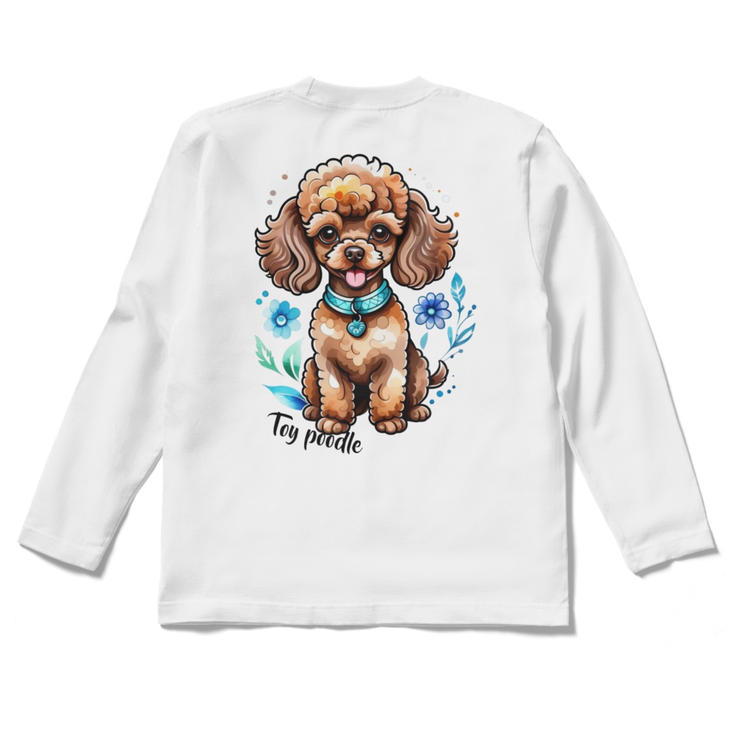 toy poodle_ロングスリーブTシャツ(バックプリント)