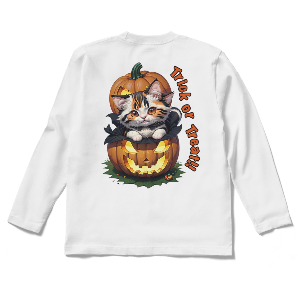 Trick or Treat!!_ロングスリーブT-Shirt(バックプリント)