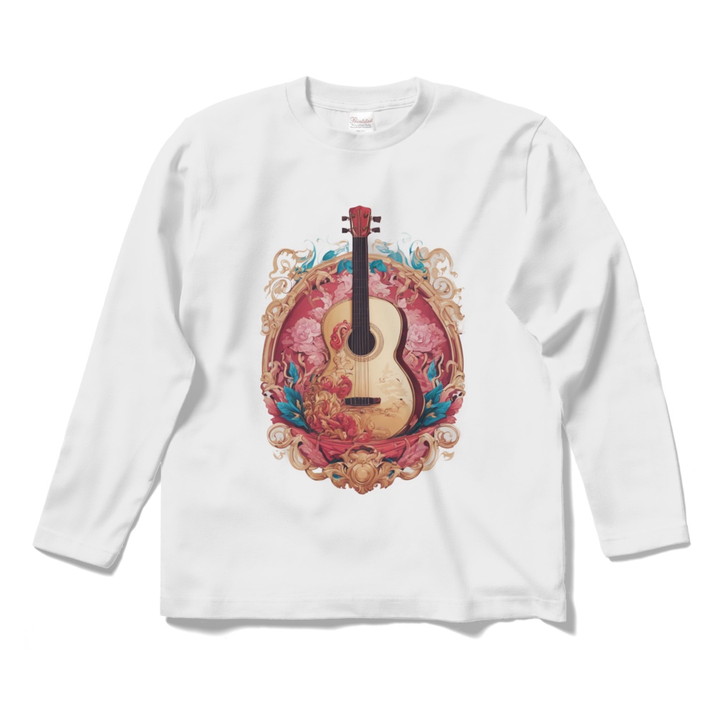 Flowers and Guitars_ロングスリーブTシャツ