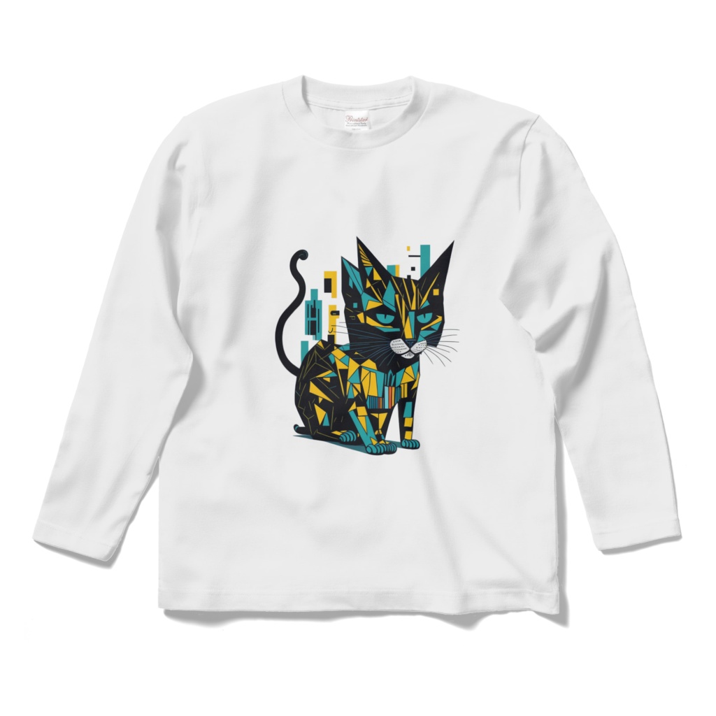 Cat Art #005_ロングスリーブTシャツ