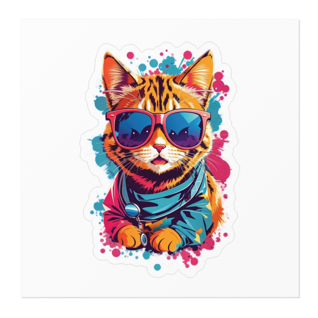 グラフィティneko_ステッカー