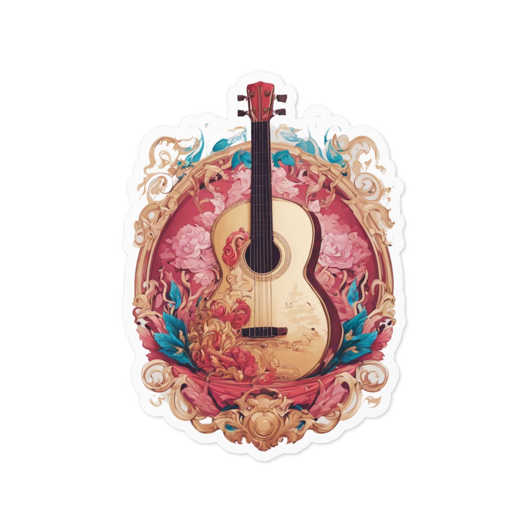 Flowers and Guitars_ステッカー