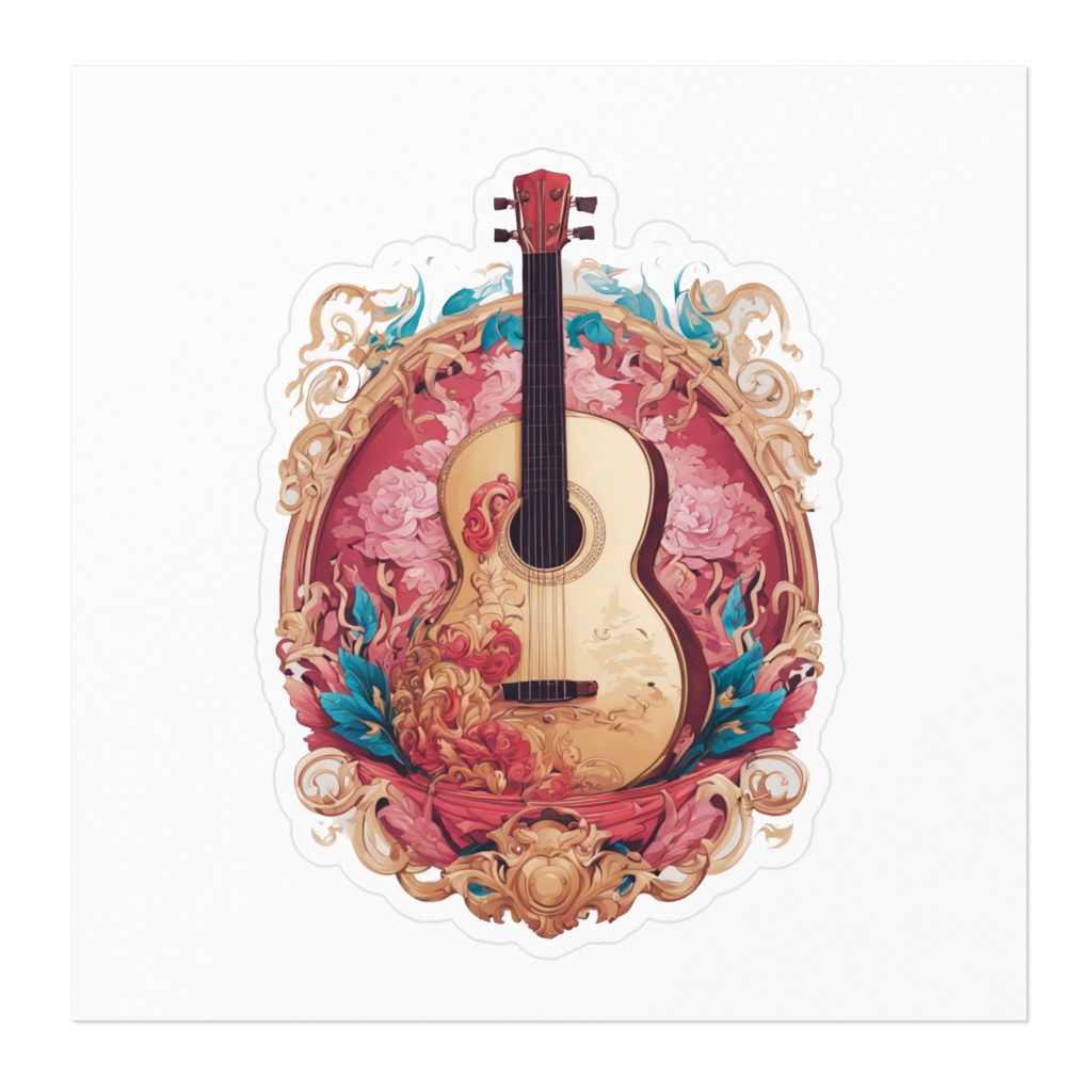 Flowers and Guitars_ステッカー