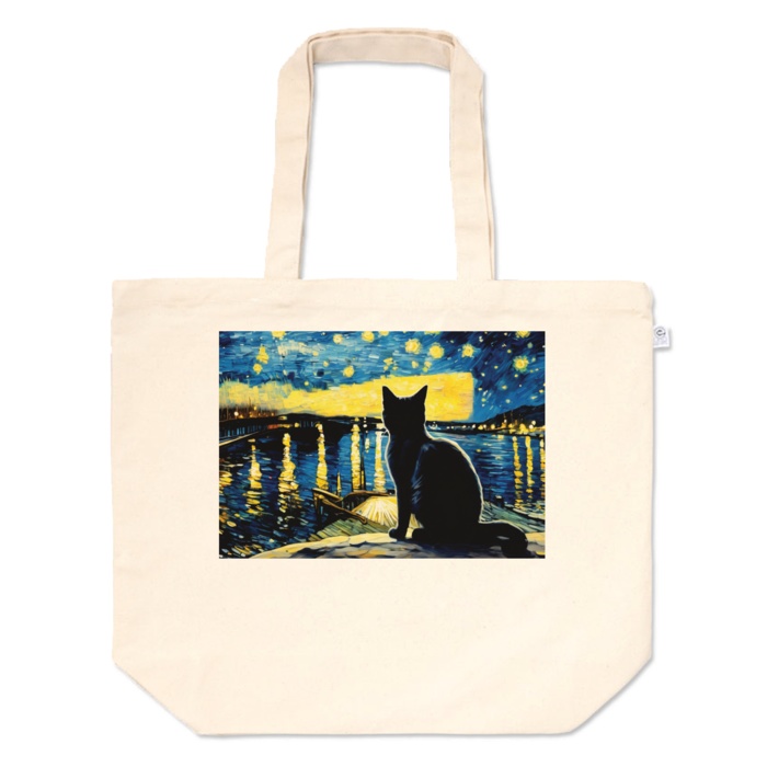 Starry sky and cats_トートバッグ