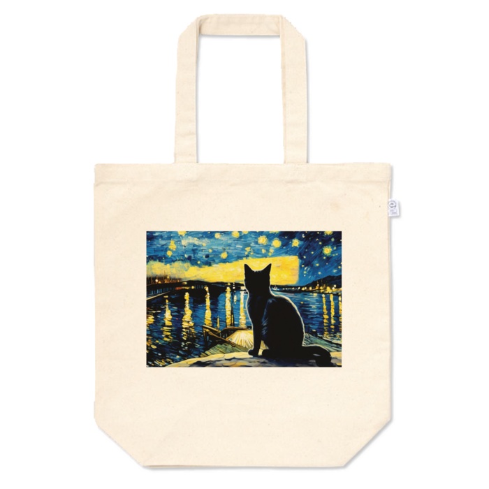 Starry sky and cats_トートバッグ
