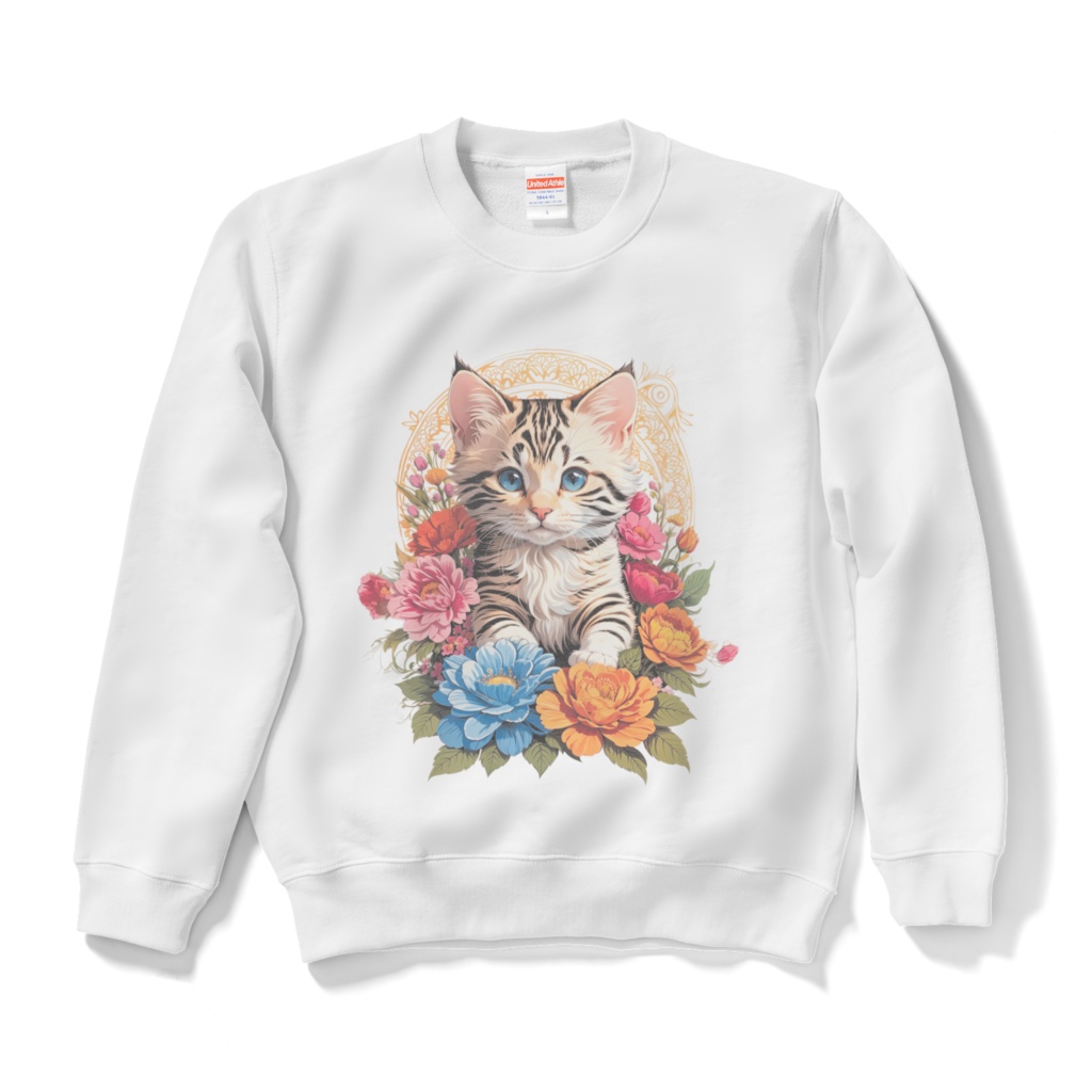 花と猫_スウェット
