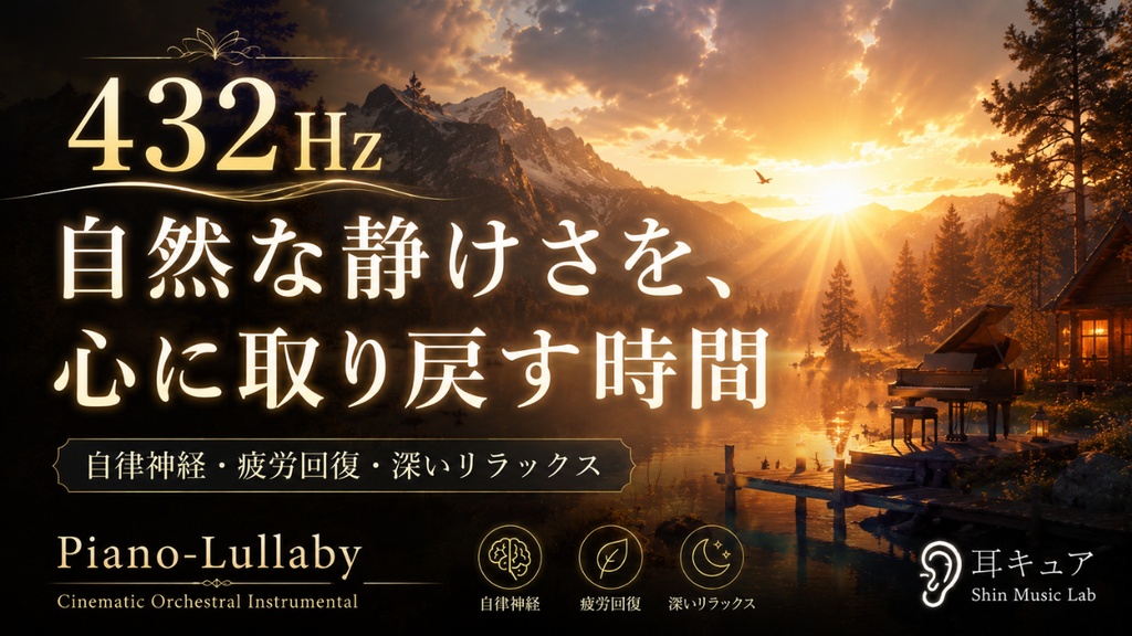 【心が疲れた夜に】Piano Lullaby - 麻痺した感情が静かな感動へ解けていく / ピアノ × オーケストラ / 癒し・瞑想・深夜作業 / Shin Music Lab
