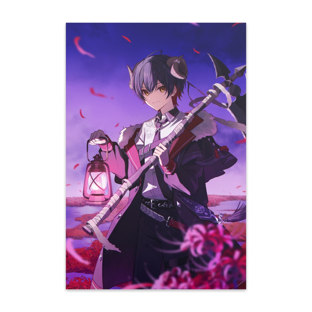 【1周年記念】紅羊レドのカッコイイポストカード