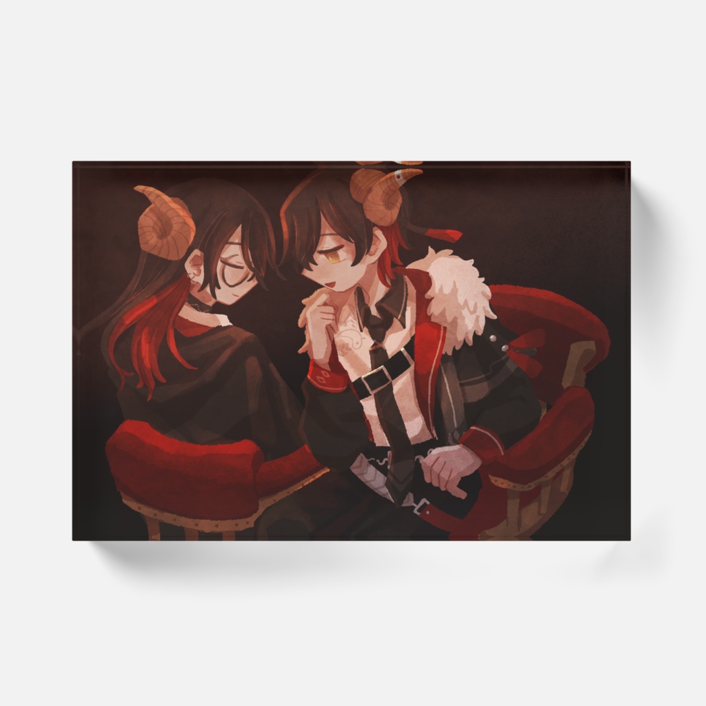 【特別イラスト】紅羊レドのクールなアクリルブロック