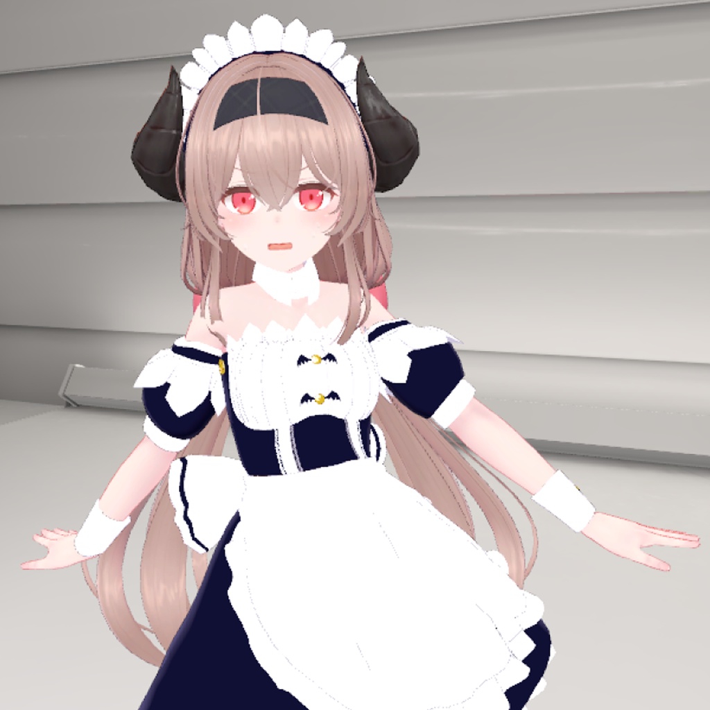 【レグニア向け衣装】かぼちゃチェストのメイド服