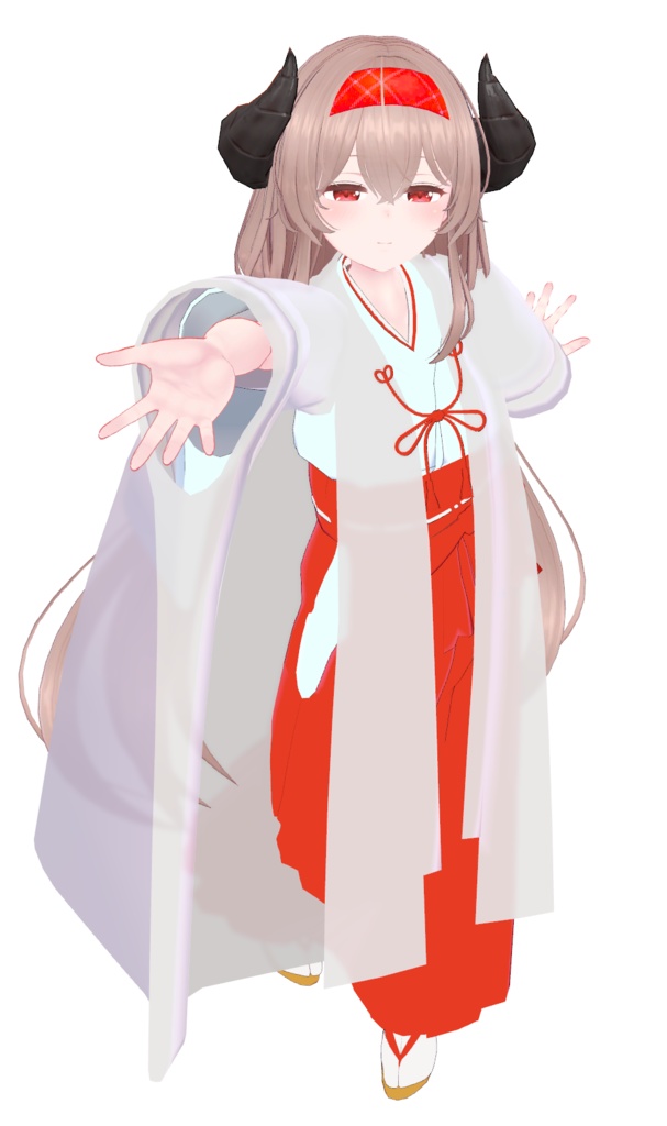 【レグニア向け衣装】シンプルな巫女装束