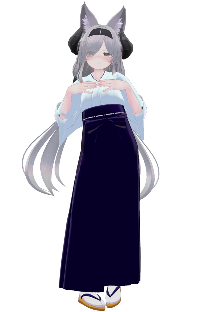 【レグニア向け衣装】シンプルな巫女装束