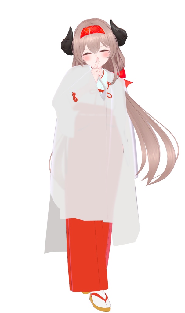 【レグニア向け衣装】シンプルな巫女装束