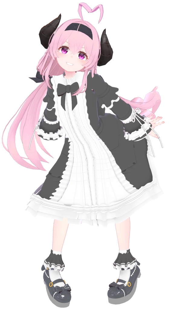 【レグニア向け衣装】イノセント感のあるドレス & おおきめなアホ毛