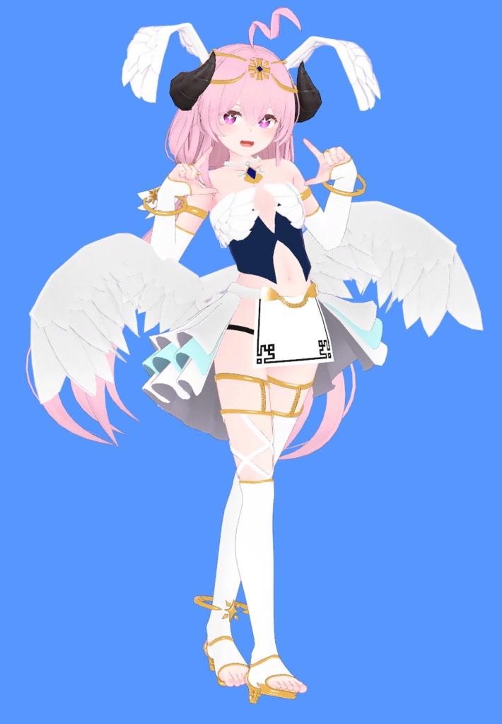 【レグニア向け衣装】頭に羽のある天使っぽい服