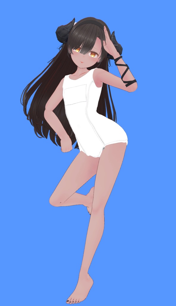 【レグニア向け衣装】フリル付きホルターネック水着+スク水