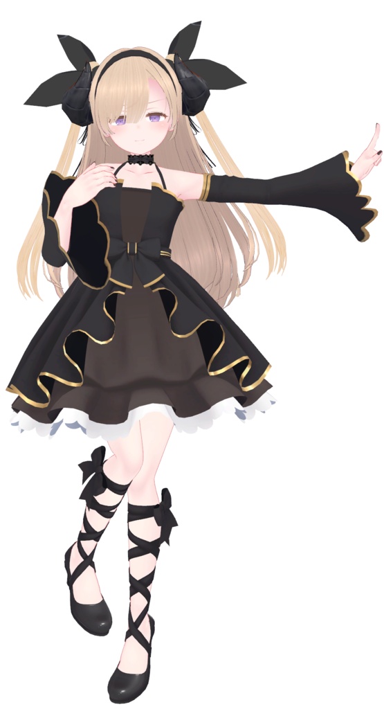 【レグニア用装飾】ツインテール+たれエルフ耳風装飾