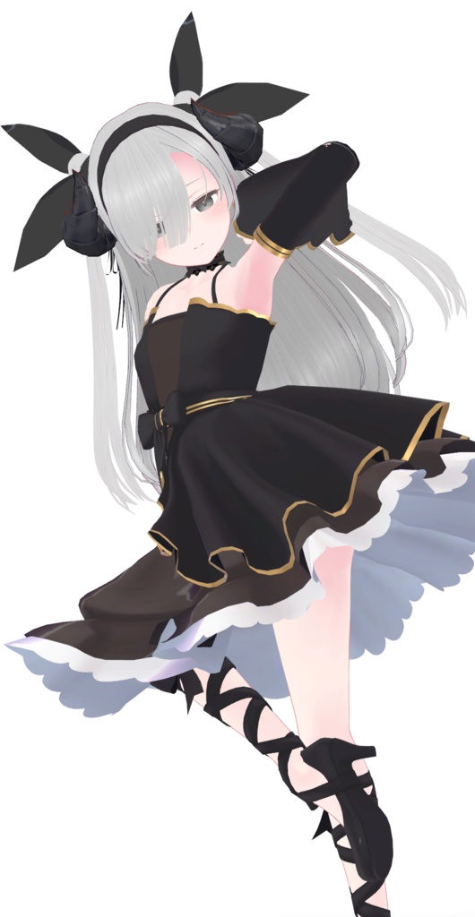 【レグニア用装飾】ツインテール+たれエルフ耳風装飾