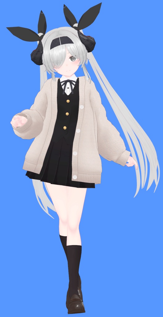 【レグニア用装飾】ツインテール+たれエルフ耳風装飾