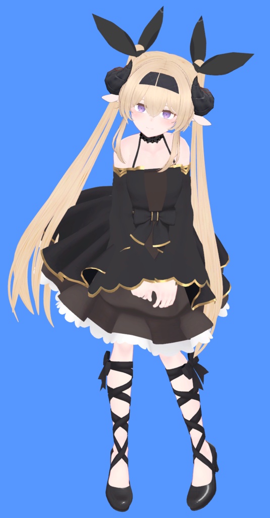 【レグニア用装飾】ツインテール+たれエルフ耳風装飾