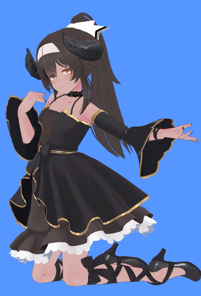 【レグニア用髪型】シンプルなポニーテール