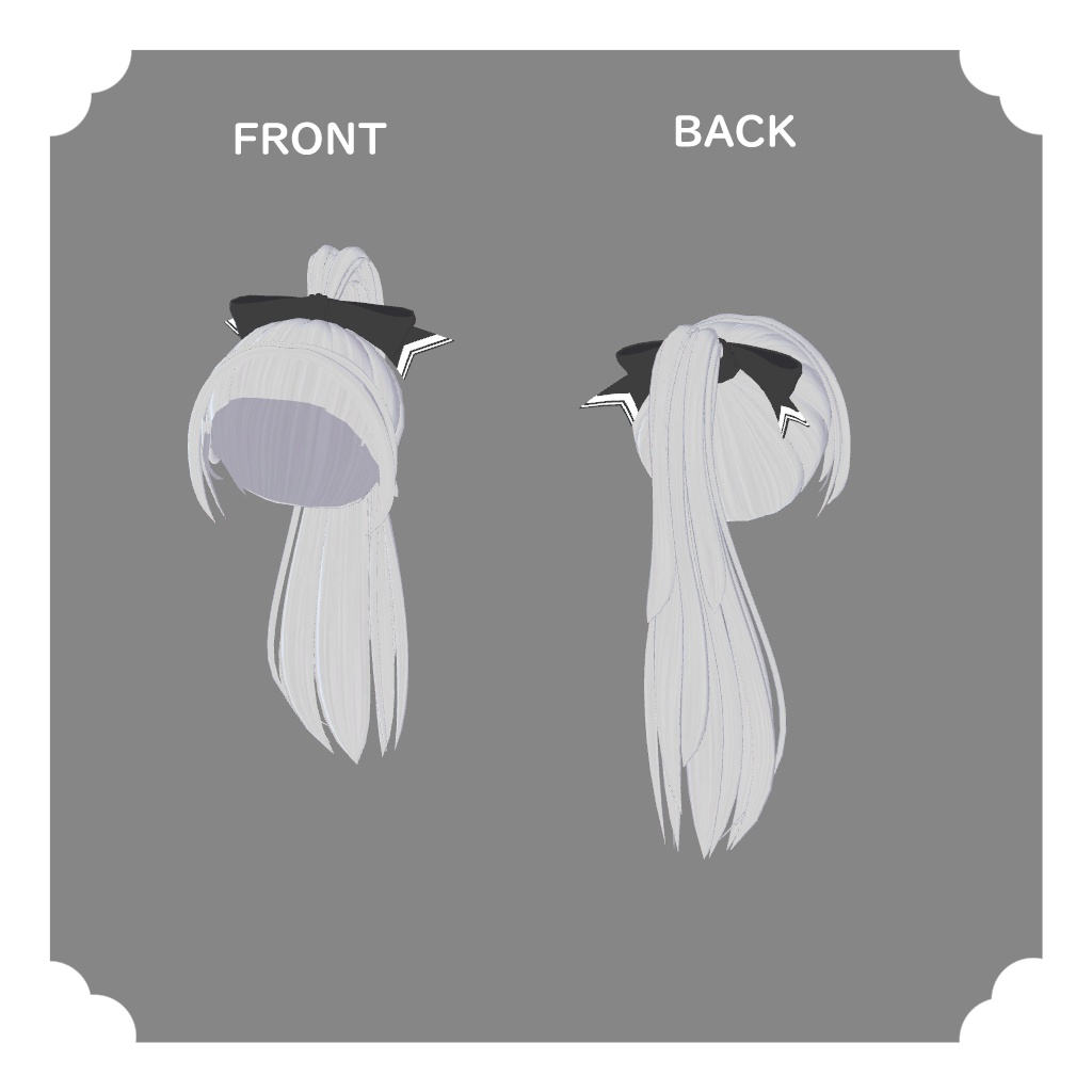 【レグニア用髪型】シンプルなポニーテール