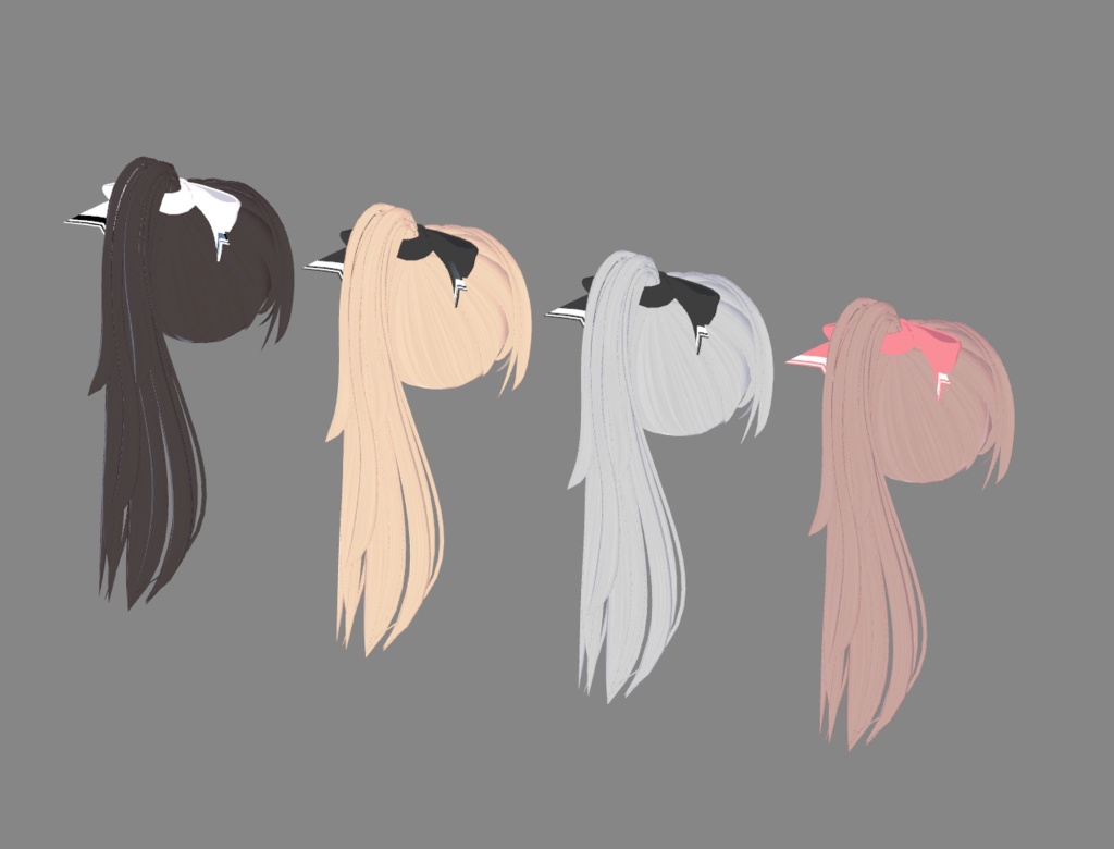 【レグニア用髪型】シンプルなポニーテール