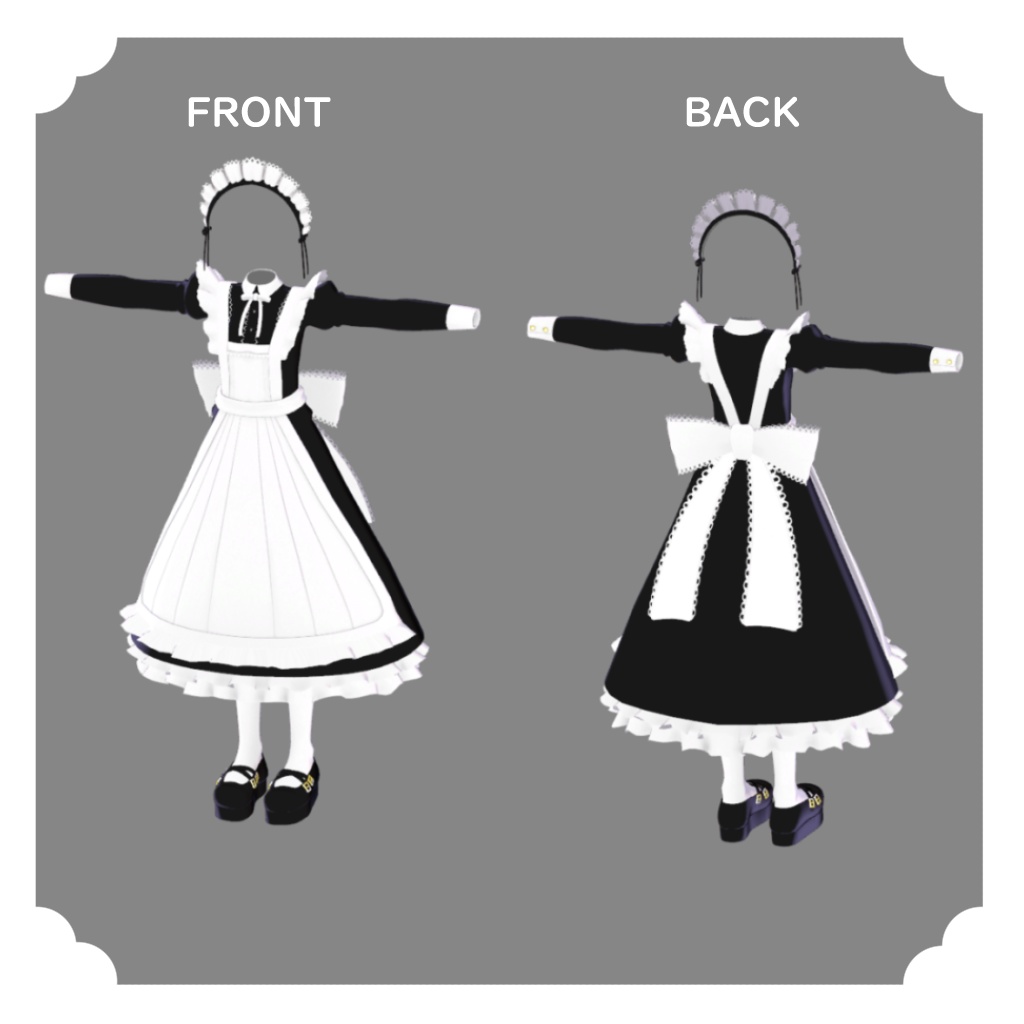 【レグニア向け衣装】クラシカル風メイド服 +サナティア対応