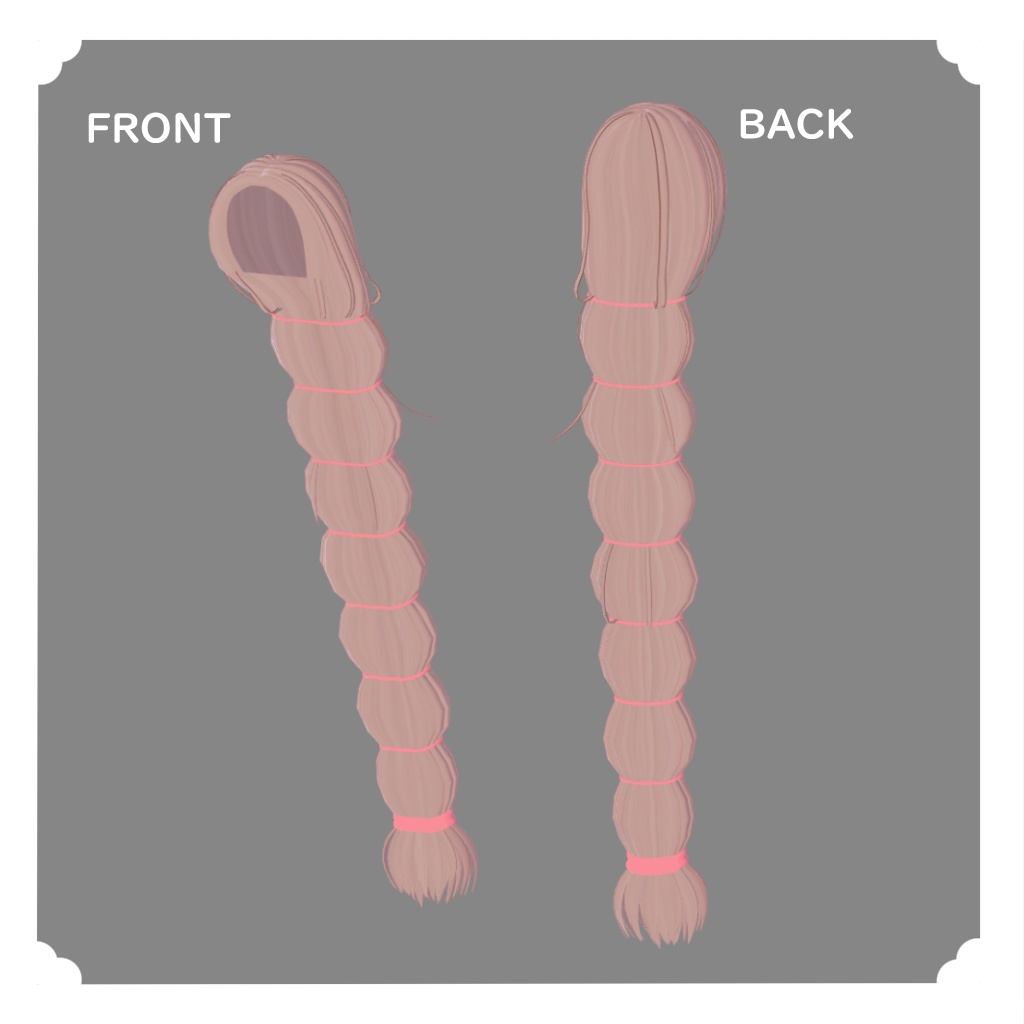 【レグニア用髪型】無造作まとめロングヘア