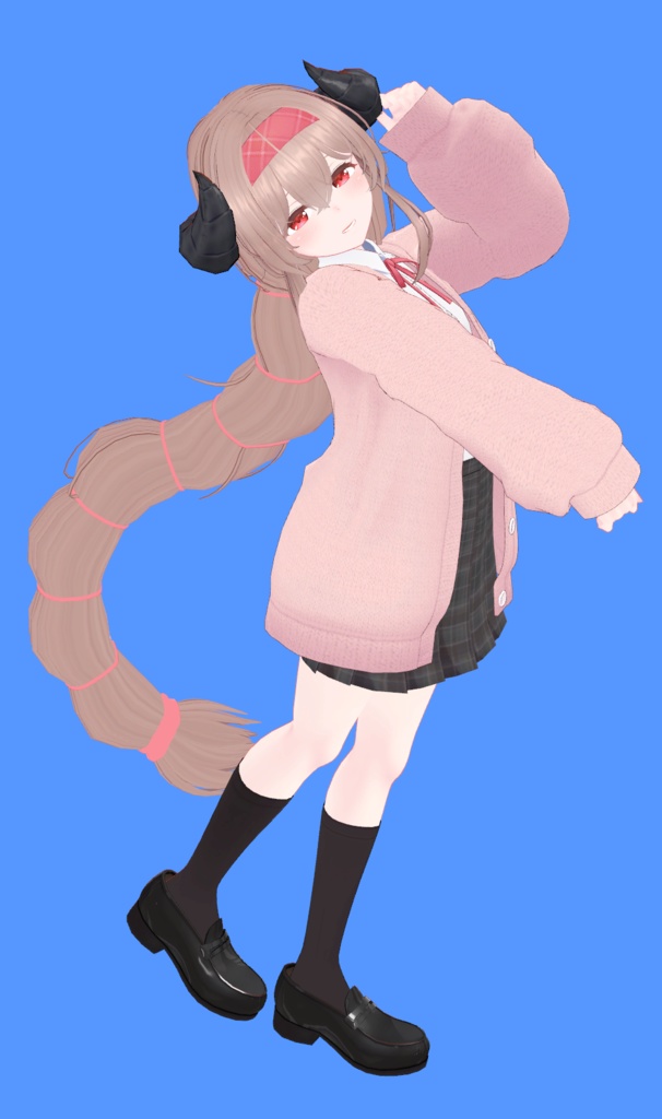 【レグニア用髪型】無造作まとめロングヘア