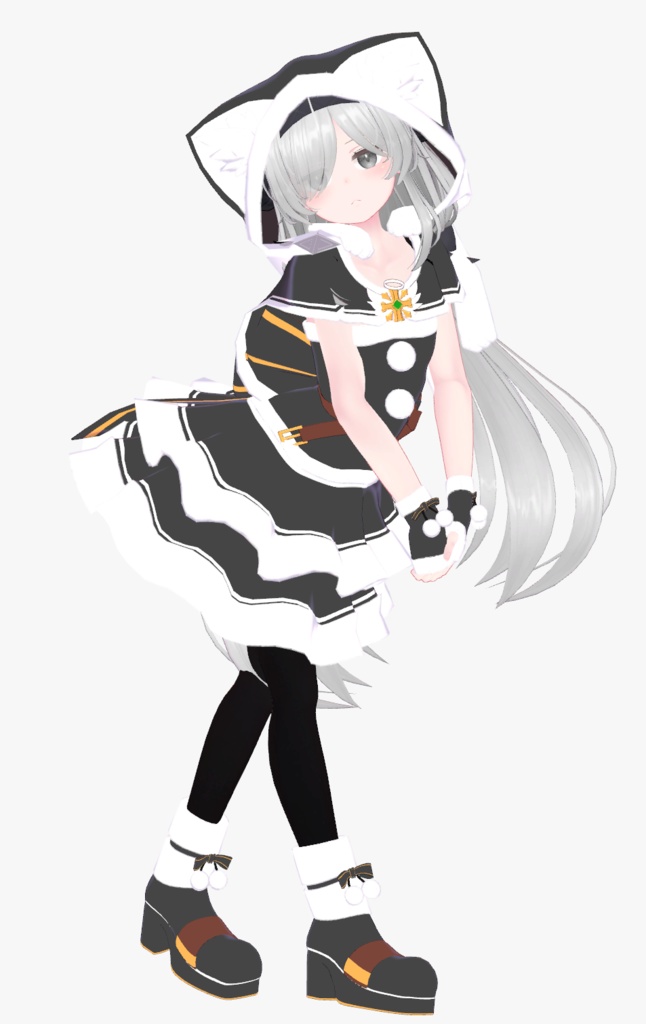 【レグニア向け衣装】ネコ耳フードの赤い服 +サナティア対応