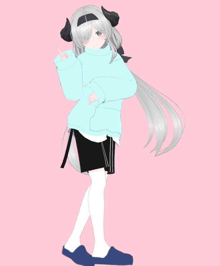 【レグニア向け衣装】タートルネックの部屋着スウェット