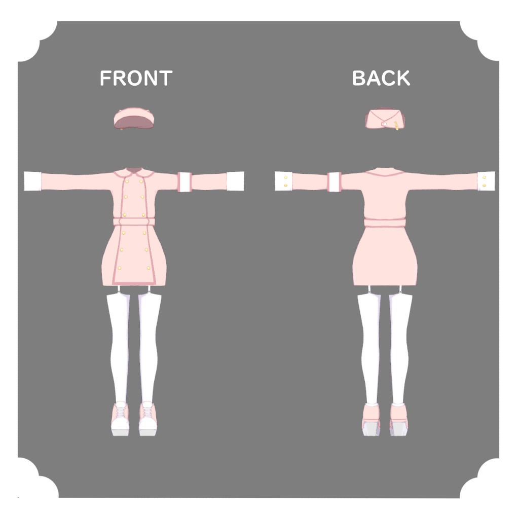 【レグニア向け衣装】シンプルなナースっぽい服