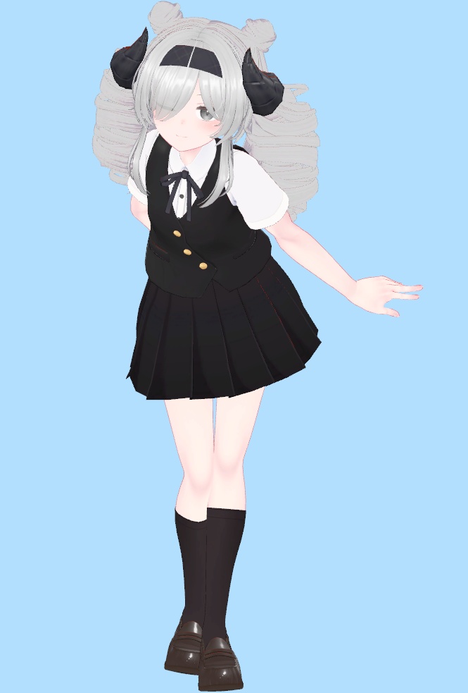 【レグニア用髪型】ツインロール (くるふわツインテール)