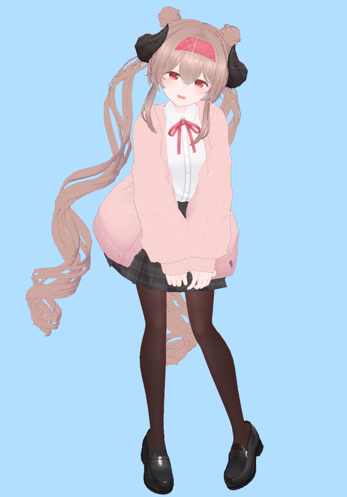 【レグニア用髪型】ツインロール (くるふわツインテール)