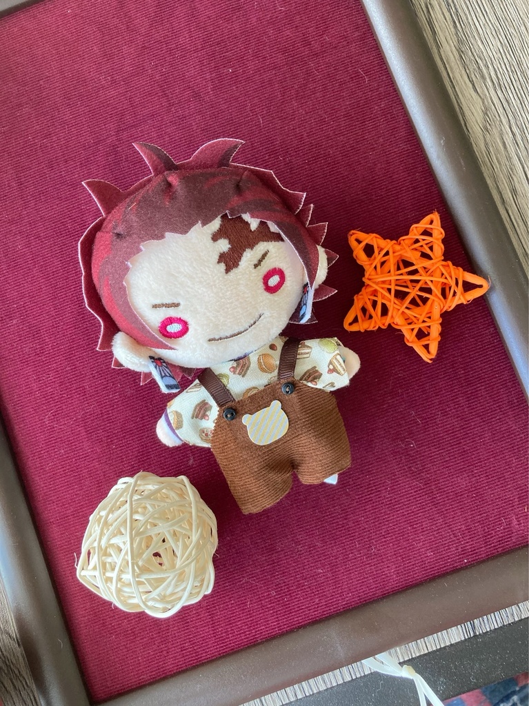 バレンタイン シャツ+オーバーオールセット