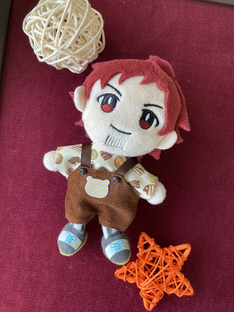 バレンタイン シャツ+オーバーオールセット