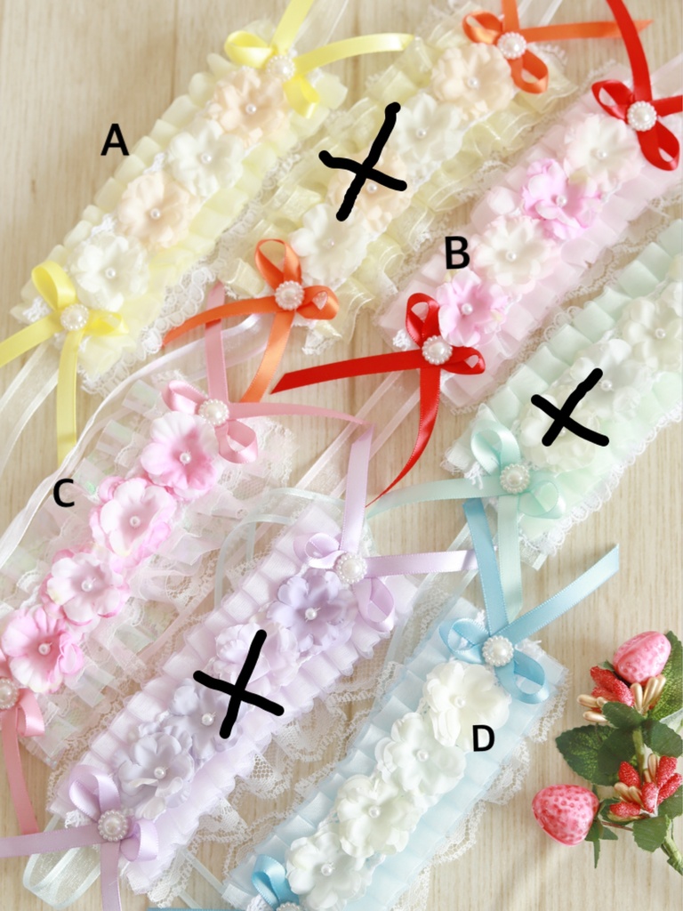 お花のヘッドドレス