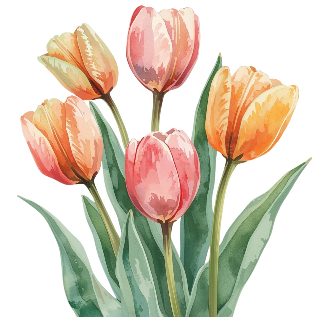 春の水彩クリップアートセット|やさしく可愛い春素材|背景透過PNG