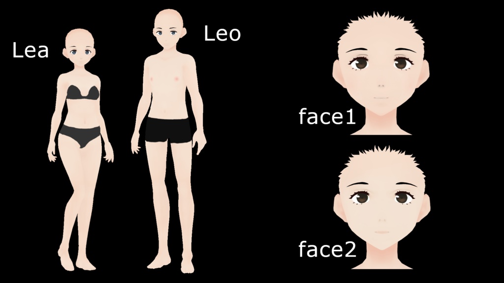 [VRoid] Leo & Lea Skin Set