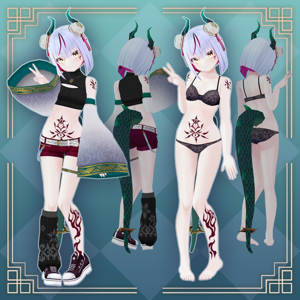 オリジナル3Dモデル「翠鈴」