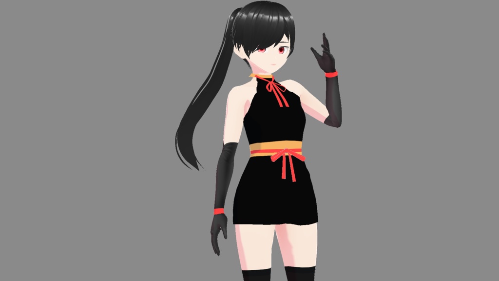 【VRoid】Black Wuxia Outfit/黒い武侠衣装（VRoid用衣装）