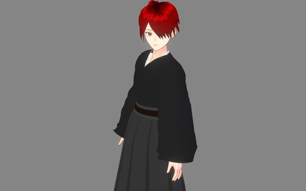 【VRoid】Black Samurai Outfit/黒い侍の服（VRoid用衣装）