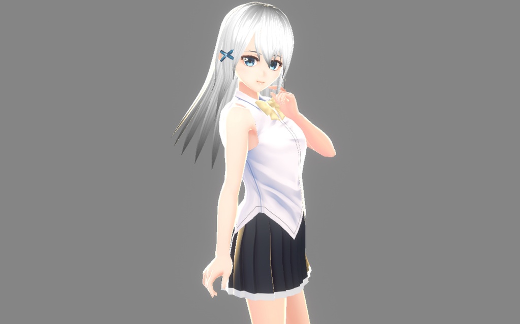 【VRoid】Sleeveless Uniform/ノースリーブ制服（VRoid用衣装）