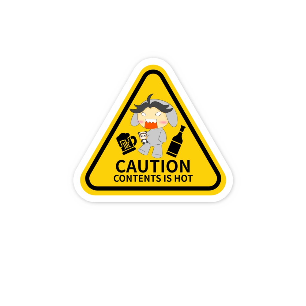 たちこまcaution・ステッカー