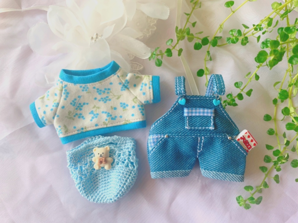 【16センチぬいサイズ】ブルーのミモザセット