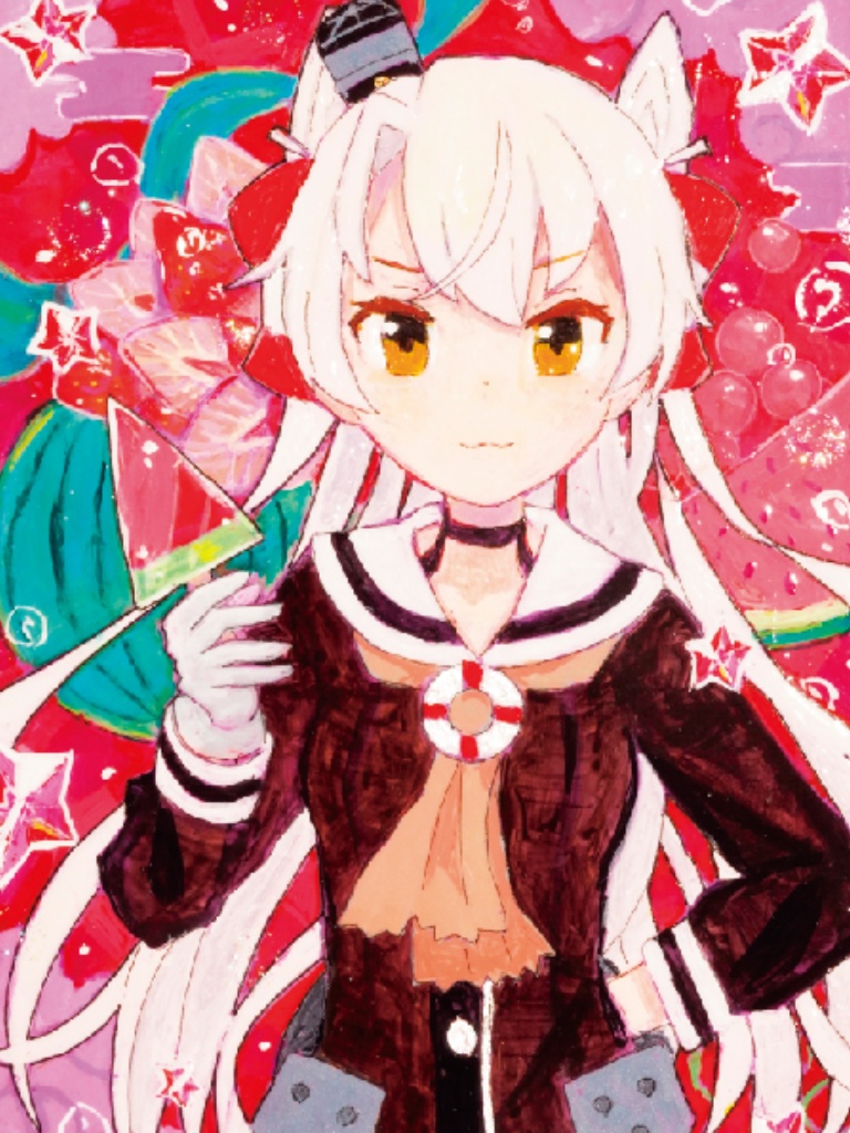 『十六駆あいす　天津風』原画