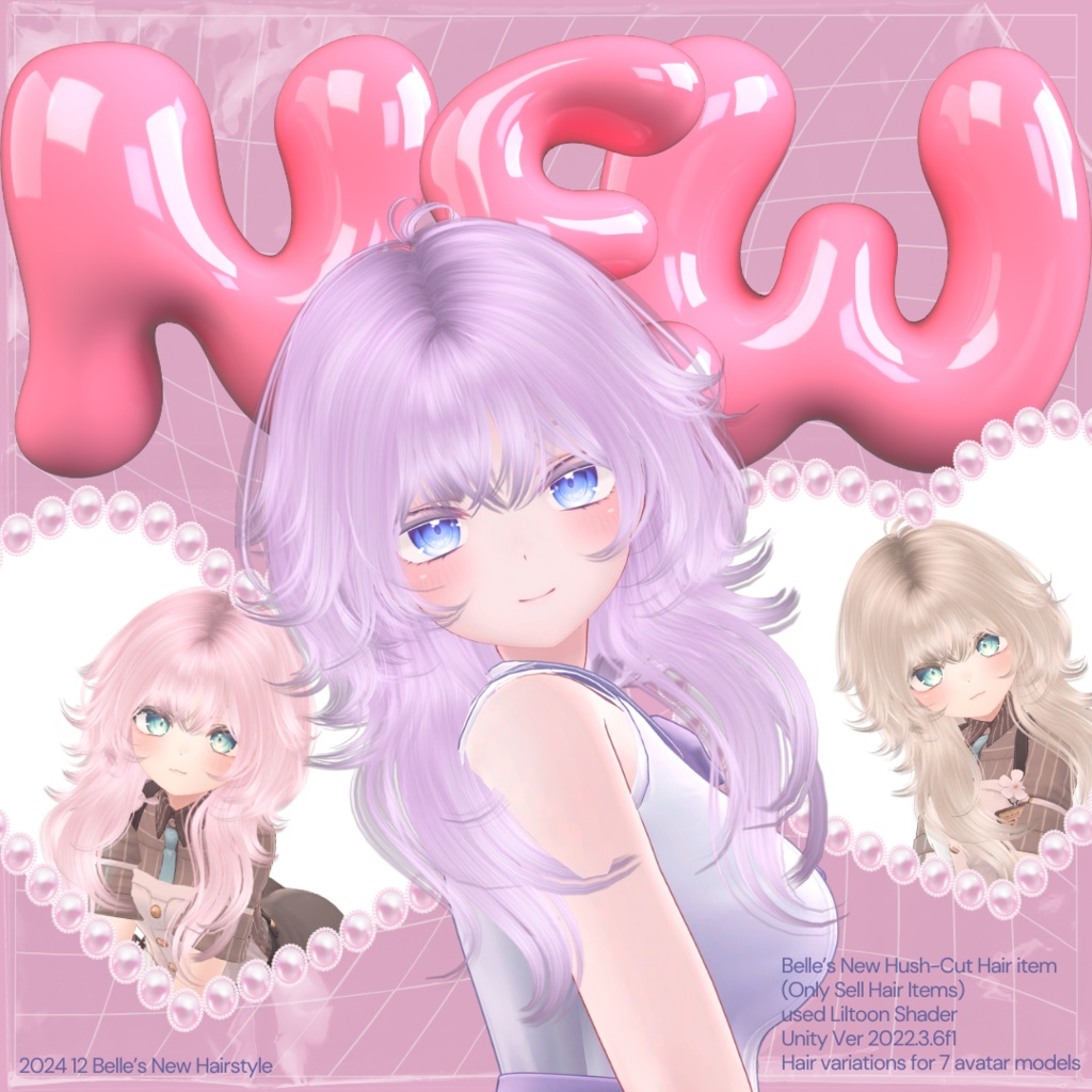 [3D Alpha hair] Layerd Hush-cut HAIR